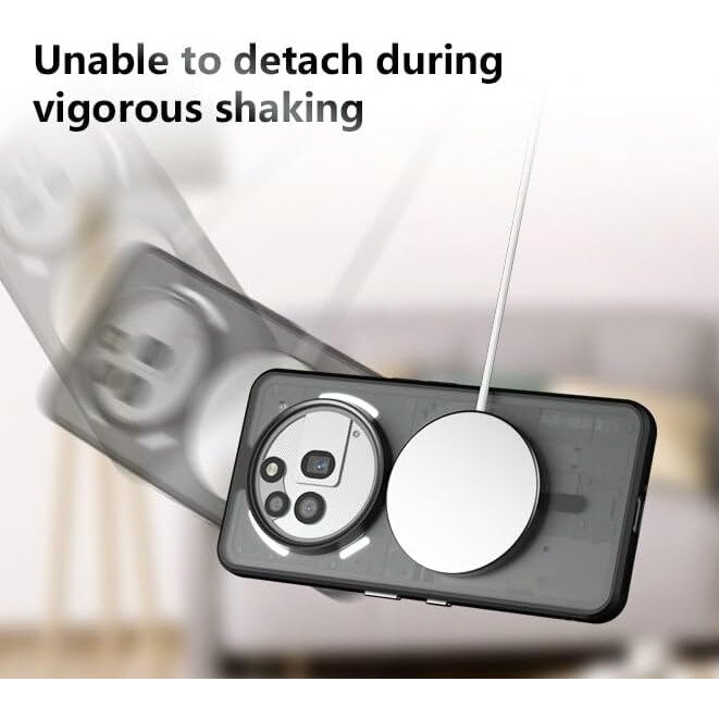 Husa pentru Nothing Phone (3a) Pro compatibila MagSafe, Anti-Shock Protection, TPU, transparent/negru