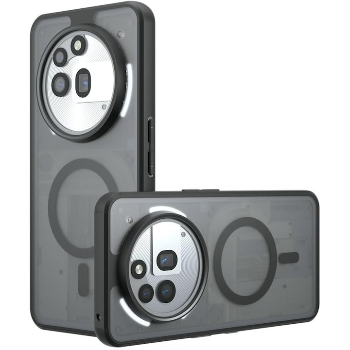 Калъф за Nothing Phone (3a) Pro MagSafe съвместим, Anti-Shock Protection, TPU, прозрачен/черен