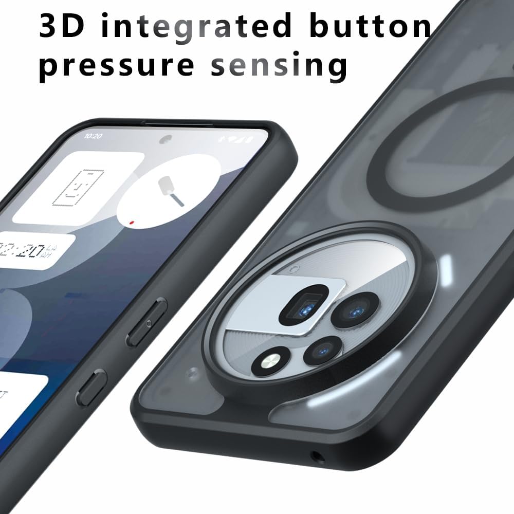Husa pentru Nothing Phone (3a) Pro compatibila MagSafe, Anti-Shock Protection, TPU, transparent/negru
