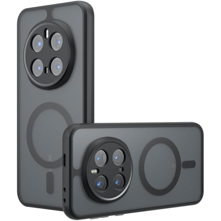 Husa telefon pentru Honor Magic 7 Pro, Magnetic MagSafe, Protectie Colturi, transparent/negru