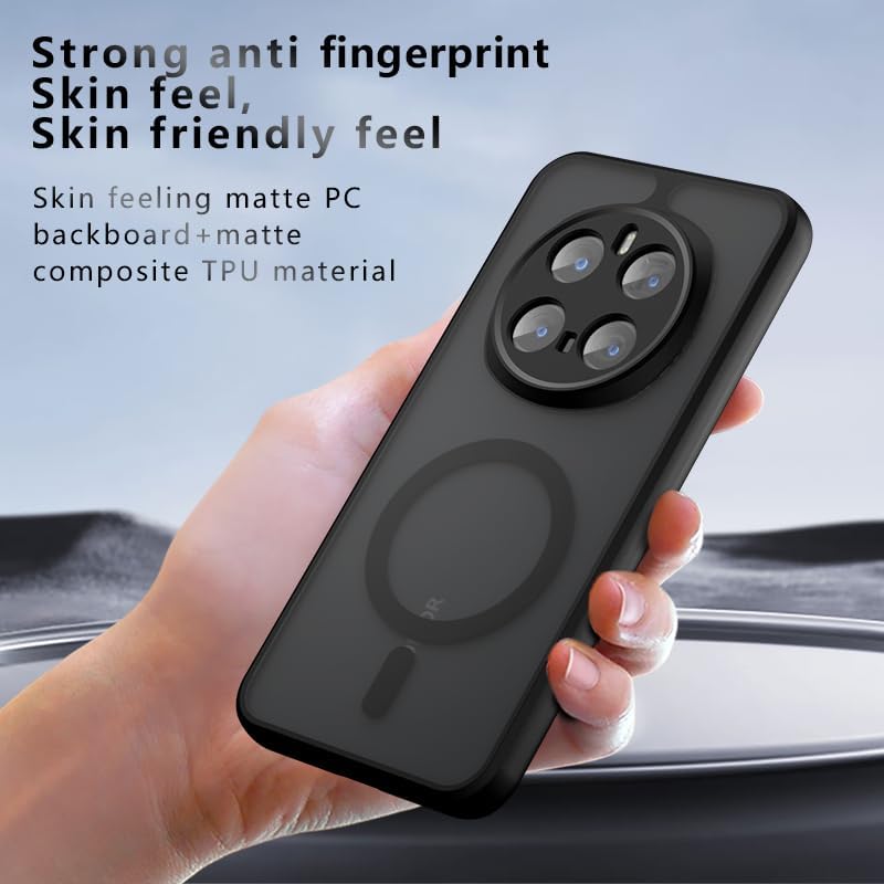 Husa telefon pentru Honor Magic 7 Pro, Magnetic MagSafe, Protectie Colturi, transparent/negru