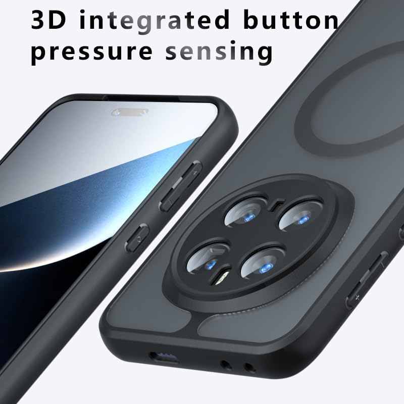 Husa telefon pentru Honor Magic 7 Pro, Magnetic MagSafe, Protectie Colturi, transparent/negru