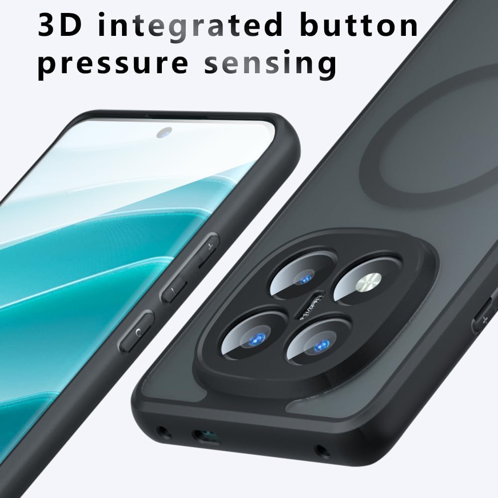 Husa telefon pentru Xiaomi Redmi Note 14 Pro Plus 5G, Magnetic MagSafe, Protectie Colturi, transparent/negru
