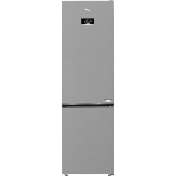 Combina frigorifica BEKO B5RCNA406HXB3, 355 l, Clasa C, AeroFLow, HarvestFresh, Compresor Inverter, H 203.5 cm,Argintiu
