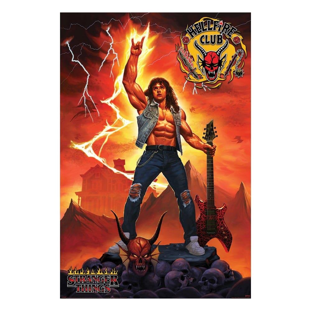 Genuine Fred Stranger Things Pochette Accessoires Hellfire Club - Taille 27.9x7.6x3.8cm, Toile Polyester, Licence Officielle Netflix