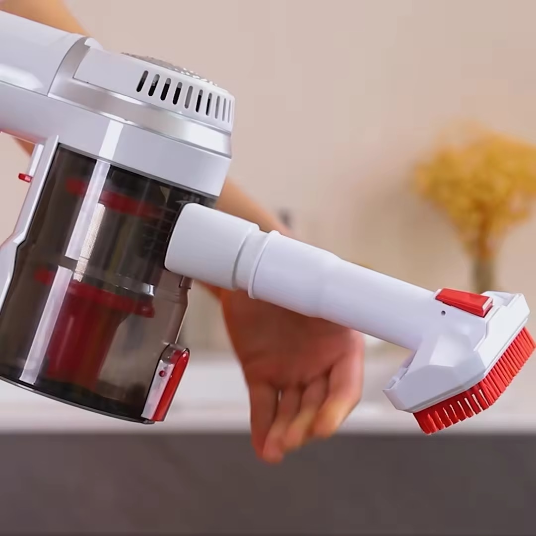 Aspirator de mana, 150W, fara fir, 9.5Kpa, pentru acasa, reincarcabil, aspirator tip stick de podea cu montare pe perete, alb