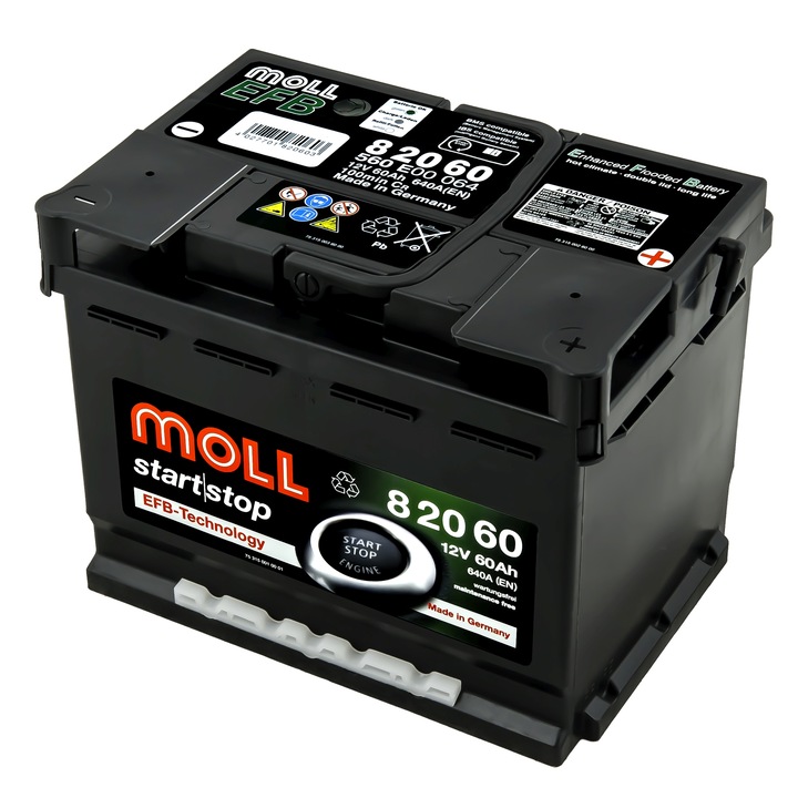 Baterie auto Moll start/stop EFB 60Ah 82060
