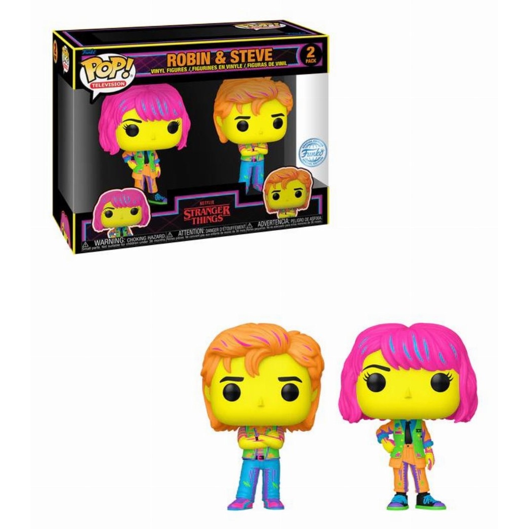 Figurine Funko POP! Stranger Things - Robin & Steve (Black Light