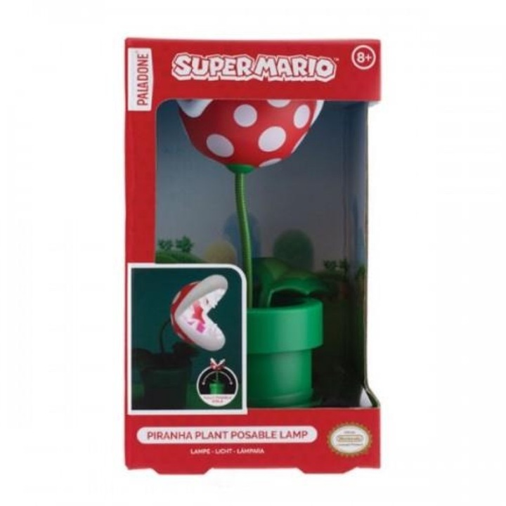 Figurina Super Mario - Piranha Plant Photistiko, verde/rosu, 33cm