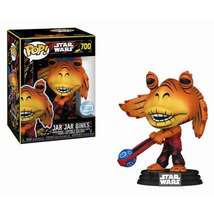 Figurina Funko POP! Star Wars: Retro - Jar Jar Binks #700, exclusiv