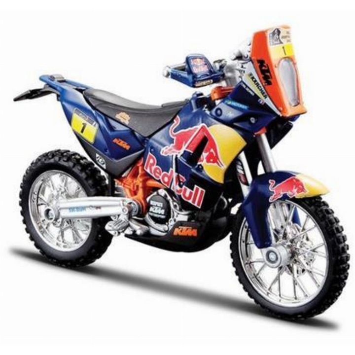 Red Bull KTM 450 Rally öntött autómodell, BBurago, 1/18