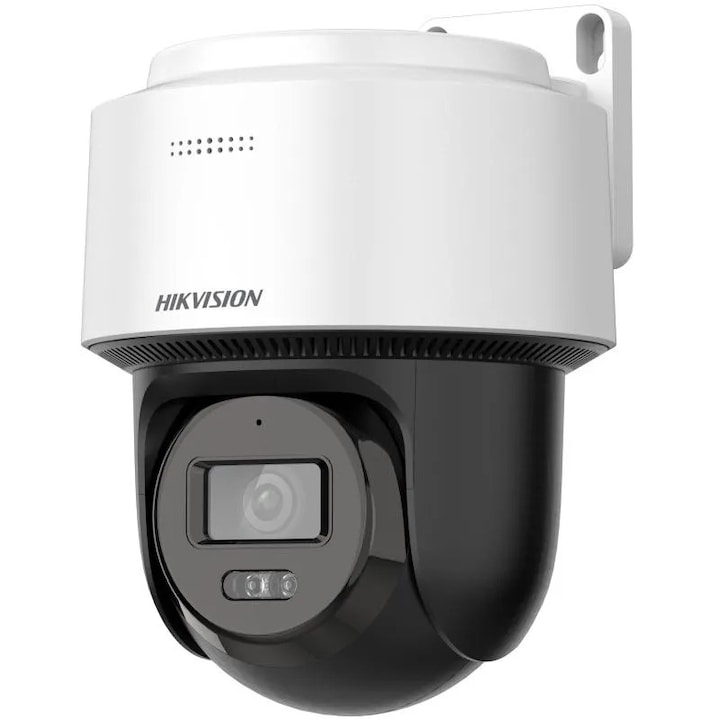 IP térfigyelő kamera PT Hikvision DS-2DE2C400MWG-E(4MM), fix lencse: 4mm, megvilágítás: Szín: 0.01 Lux @ (F2.0, AGC ON), F/W: 0.005 Lux @ (F2.0, AGC ON ),0 Lux, IR: 30m, fehér fény: 30m, beépített mikrofon és hangszóró, memóriakártya foglalat: microSD/mi