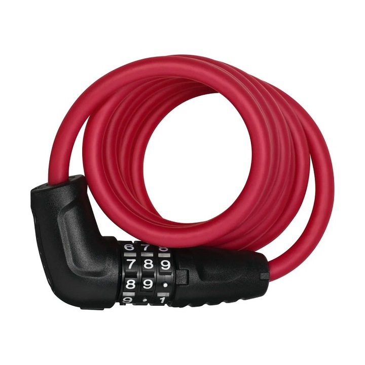 ABUS 4508C/150/8 BK STAR kerékpárzár, kódolt kábeles típus, piros