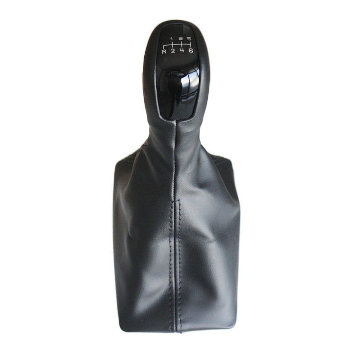 Maneta schimbator de viteze cu manson Emzone pentru MERCEDES E-Class W211 S211 2002-2006, 6 trepte, piele neagra