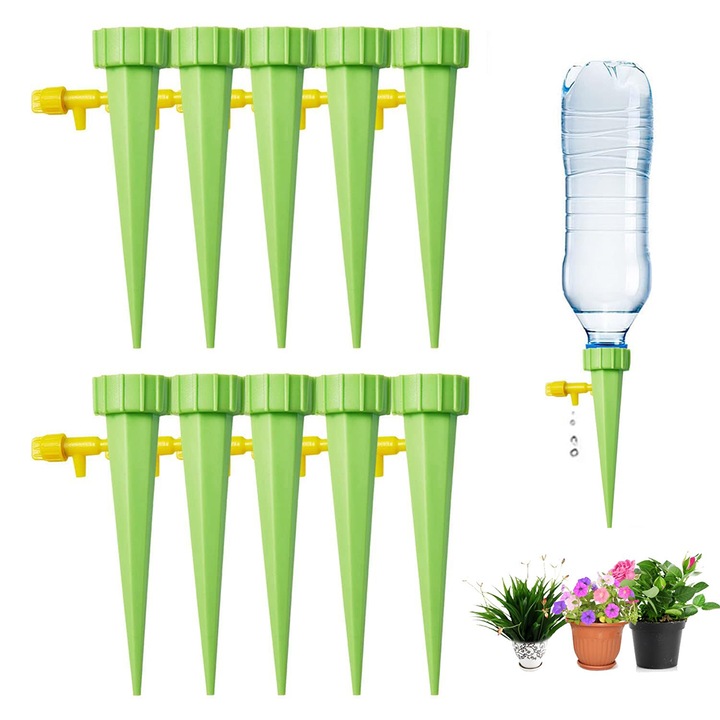 Устройство за капково напояване със спирателен вентил, за любители на градинарството и ландшафта, 10 бр.