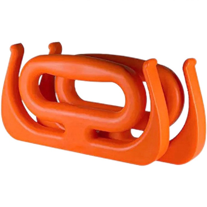 Set 2 manere pentru pungi, Plastic, Portocaliu