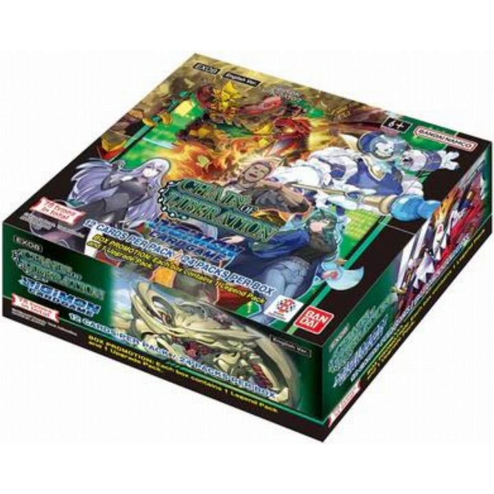 Jocuri de societate, Bandai, Digimon Card Game - EX-08 Chain of Liberation, set 24 pachete