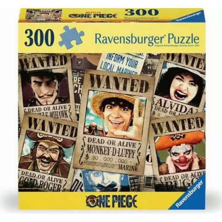 Puzzle 300 piese, Ravensburger, One Piece: Wanted