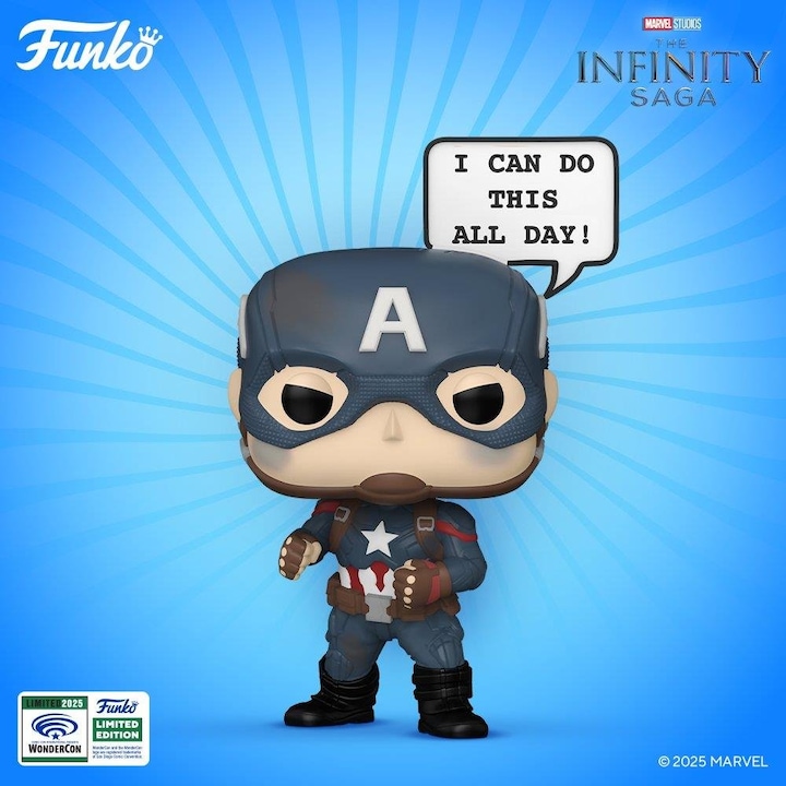 Figurina Funko POP! Marvel: Infinity Saga - Captain America #1480, exclusiv WonderCon 2025