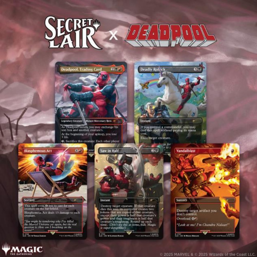 【MTG】Secret Lair Marvel’s Deadpool Foil③ Magic The Gathering - Secret Lair x Marvel's Deadpool (fara folie
