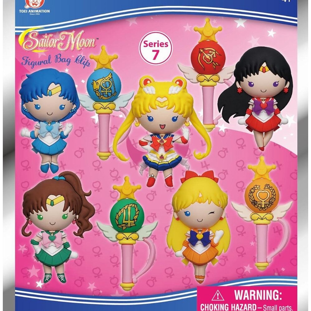 Figurina Sailor Moon - Seria 7, Clip 3D pentru geanta, multicolor