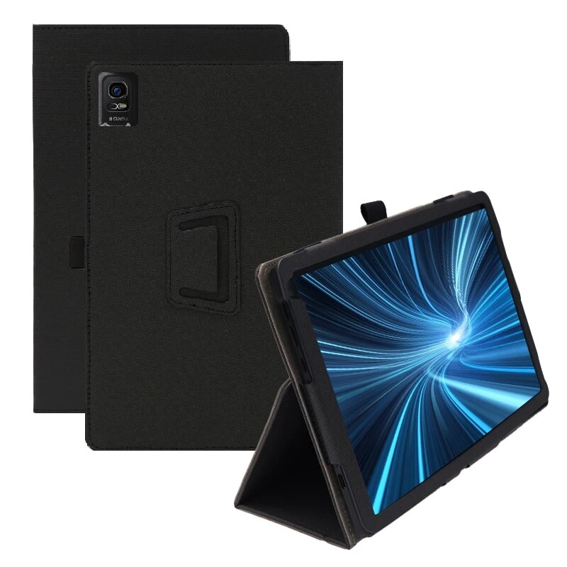 Husa tableta pentru TCL NxtPaper 11, piele, tip carte, pliere in 2, magnetica, rezistenta la socuri, albastru deschis