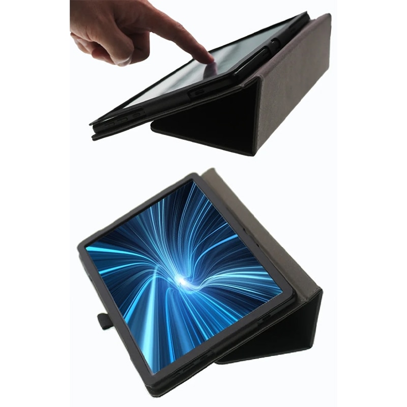 Husa tableta pentru TCL NxtPaper 11, piele, tip carte, pliere in 2, magnetica, rezistenta la socuri, albastru deschis