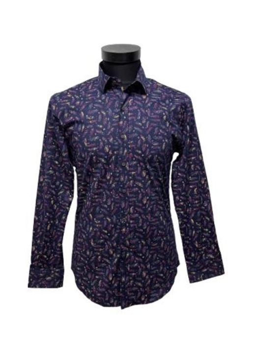 Ferfi ing, karcsusitott szabasu, viragmintas-1627, Sárga/Sötétpiros/Tengerészkék