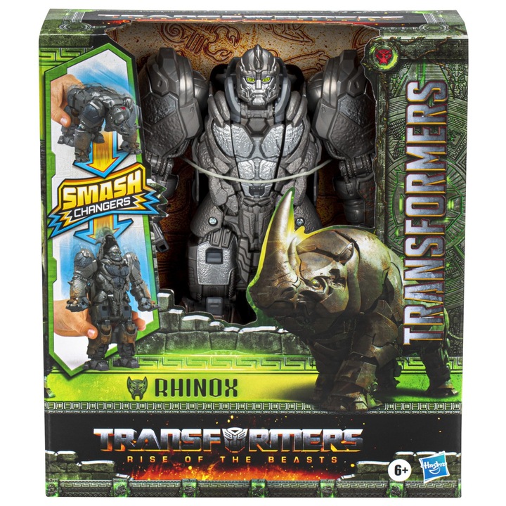 Figurina Transformers Smash Changers - Rhinox, 23 cm