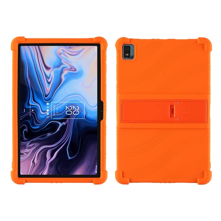 TCL 10 Tab Max 10.36 hüvelykes tablet tok, szilikon, láthatatlan állvánnyal, narancssárga