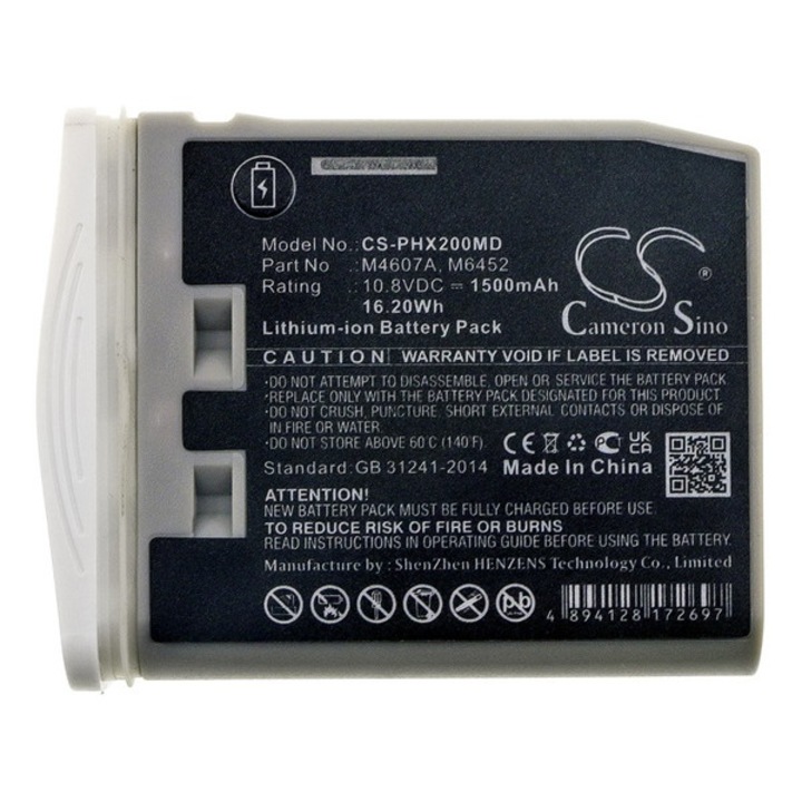 Cameron sino li-ion akkumulátor, 10.8v/1500mAh, philips 989803148701 kompatibilis, gyártói csomagolás