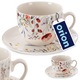Cana cu farfurioara, Orion, Maki, 260 ml, alb, 12x9x7cm, 15x1,5cm