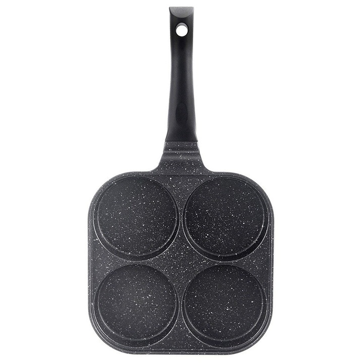 Tigaie Pentru Oua, Orion, Grande, 22x22 cm, Strat Antiaderent Din Granit, Gatire Economica, Utilizare Functionala, Usor De Curatat, Materiale De Inalta Calitate, Negru
