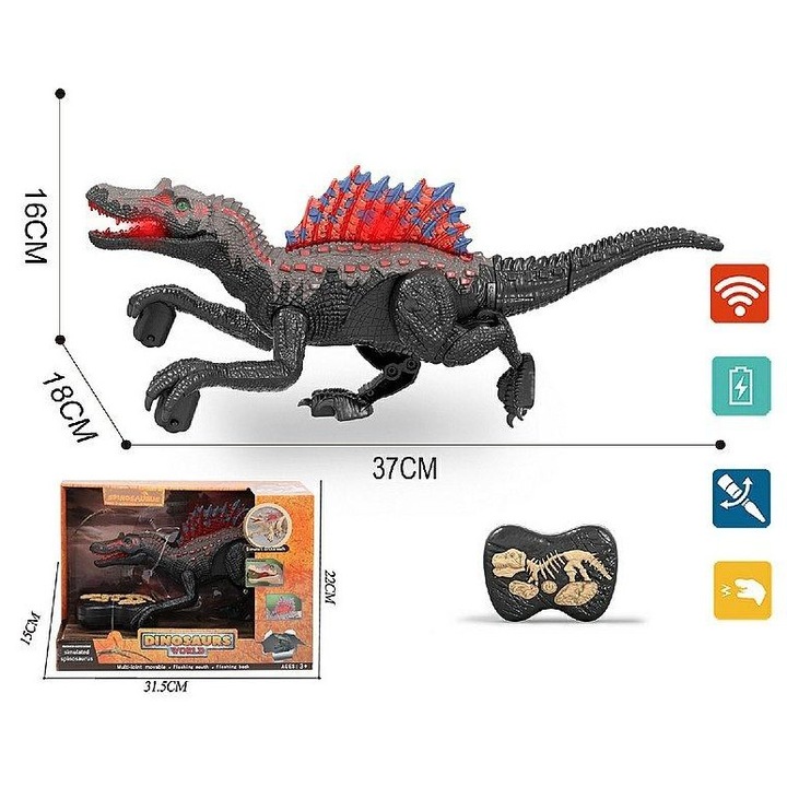 Dinozaur R/C Adar, cu lumini si sunete, 37x18x16cm, multicolor