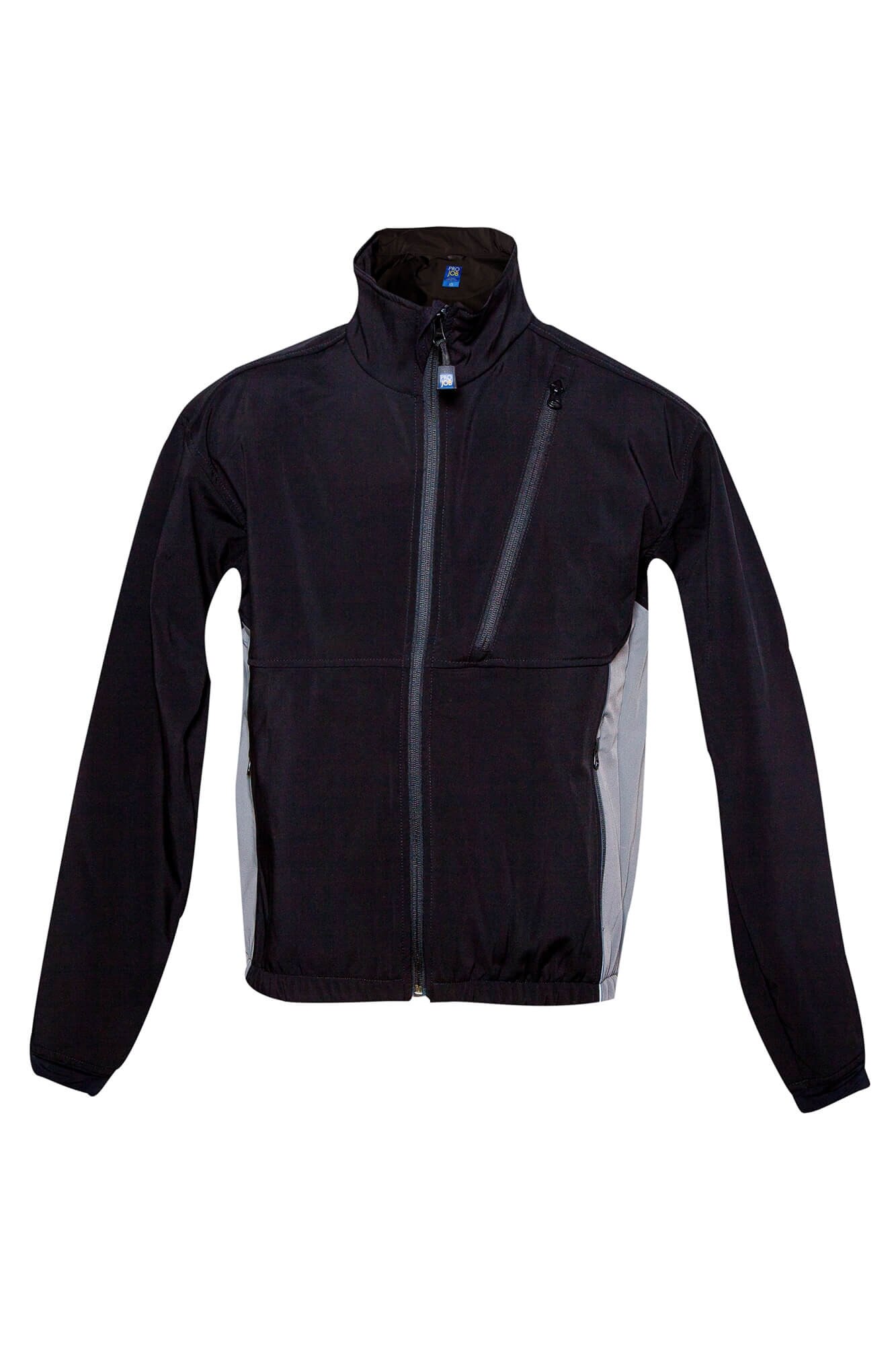 Jacheta impermeabila cu fermoar Softshell Pro Job, Negru