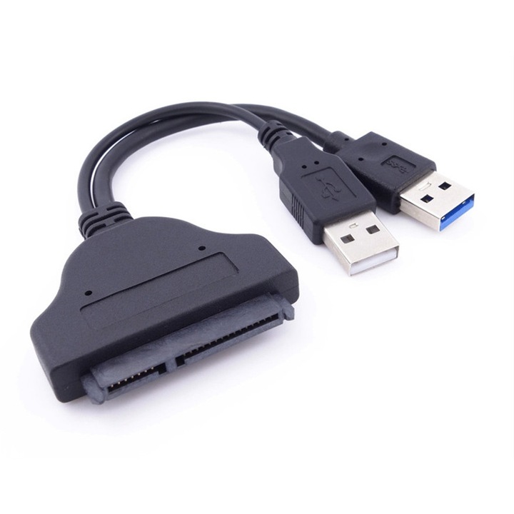 Hope R USB 3.0 és USB 2.0 kábel, SATA 7 + 15 tűs, HDD / SSD 2,5 ", hossza 15 cm