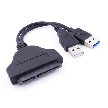 Cablu USB 3.0 si USB 2.0 la SATA 7+15pin, HDD/SSD 2.5 Cablu USB 3.0 si USB 2.0 la SATA 7+15pin, HDD/SSD 2.5