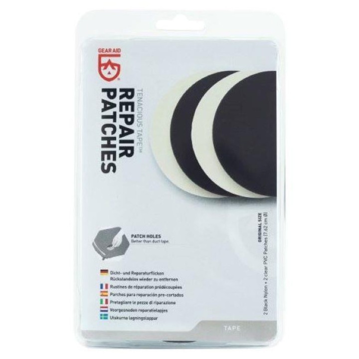 Benzi adezive de reparare Gear Aid Tenacious Tape, set 4 buc, 2 transparente, 2 negre, 7,6cm