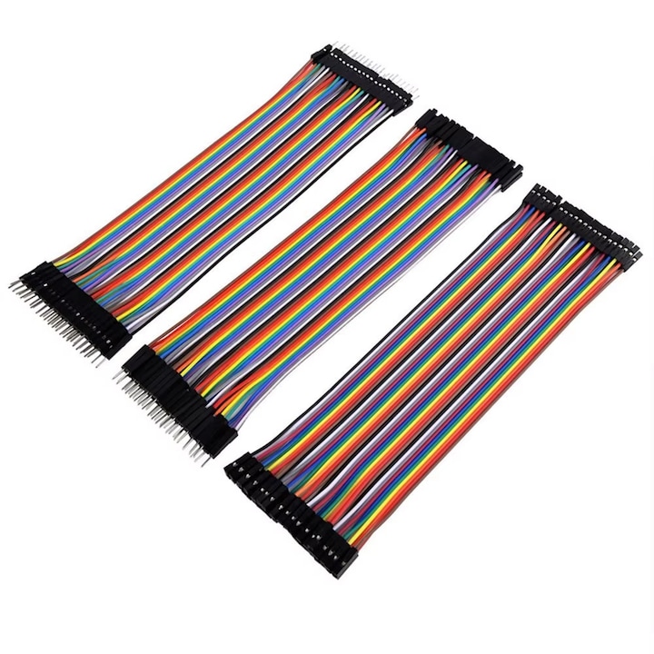 Set cabluri de conectare, 120 bucati, pentru Arduino, 20 cm, multicolore