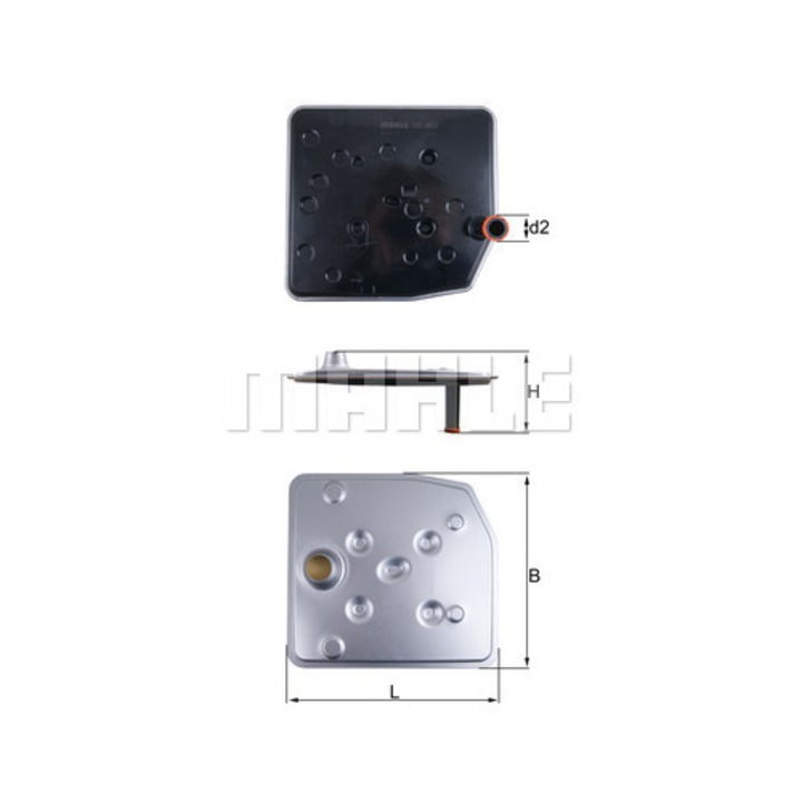 Hidraulika szűrő, KNECHT, 249,5x231x126 mm, automata sebességváltóhoz