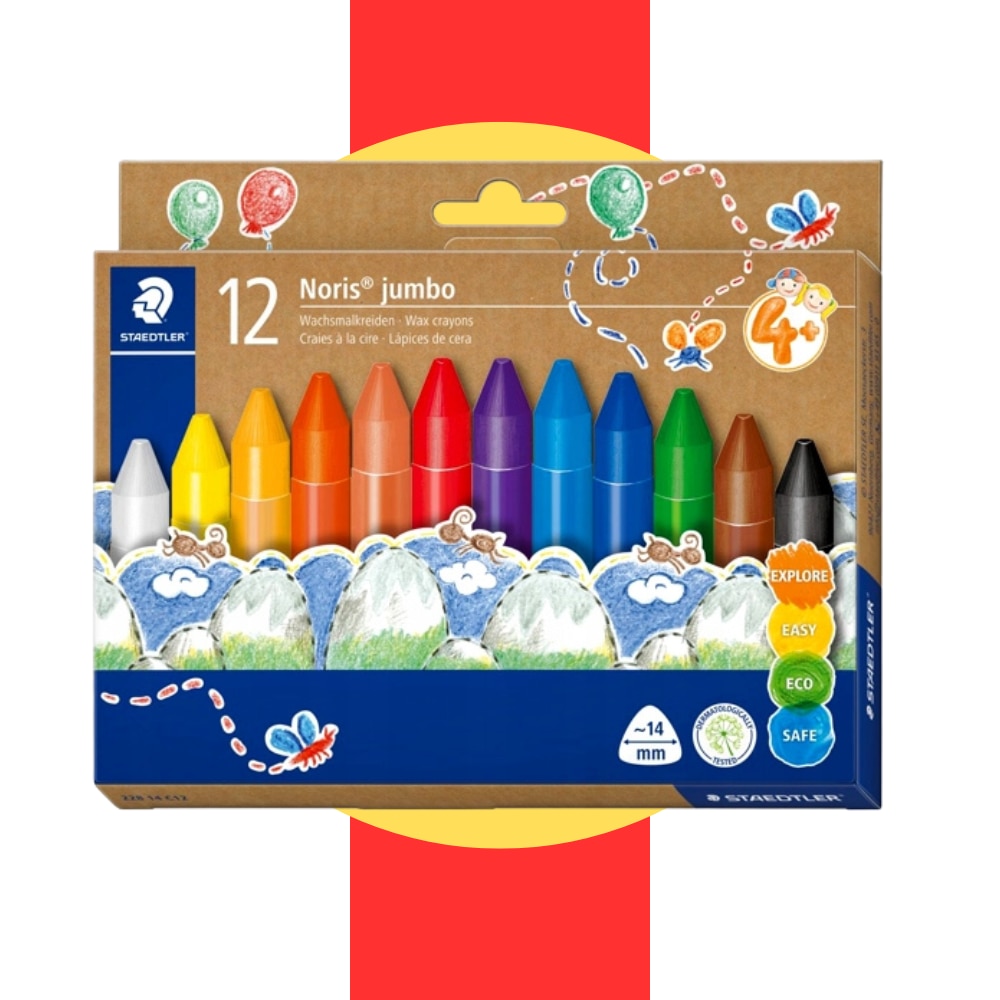 Set 12 creioane cerate Staedtler, 14 mm, Multicolor - eMAG.ro
