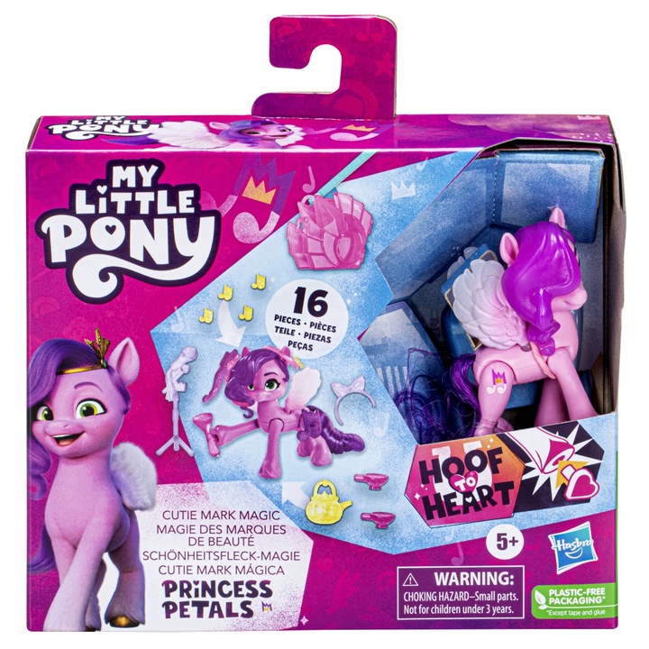 My Little Pony Cutie Mark Magic: Princess Petals figura, 7,5 cm
