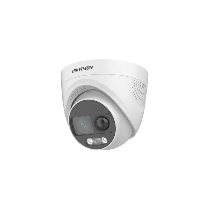 Камера, ColorVu, 3K, аналогова, PIR 11 м, обектив 2.8 мм, WL 20 м, аларма, IP67 - HIKVISION DS-2CE72KF3T-PIRXO-2.8mm