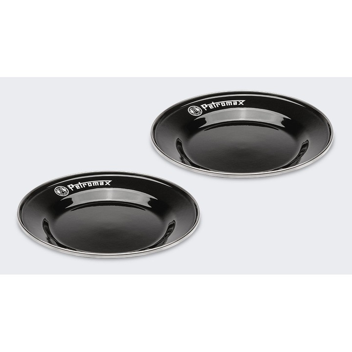 Petromax tányérkészlet, 2 db, 18 cm, fekete