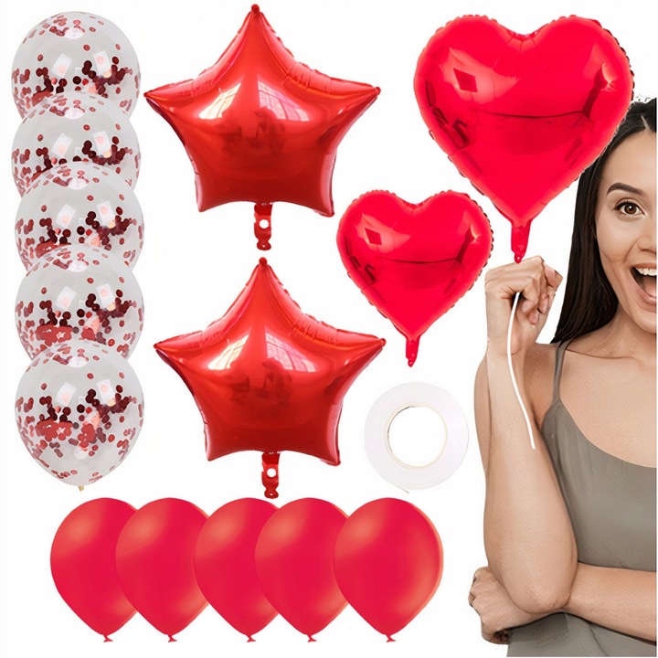 Születésnapi lufi szett 14 darabos, szalaggal