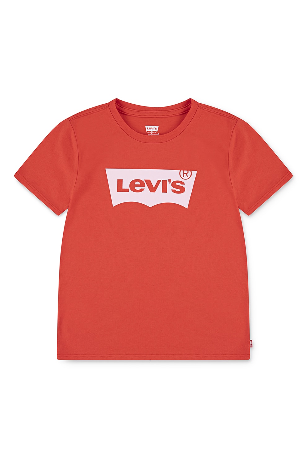 Levi's, Tricou cu decolteu la baza gatului si logo Batwing, Portocaliu, 158 CM