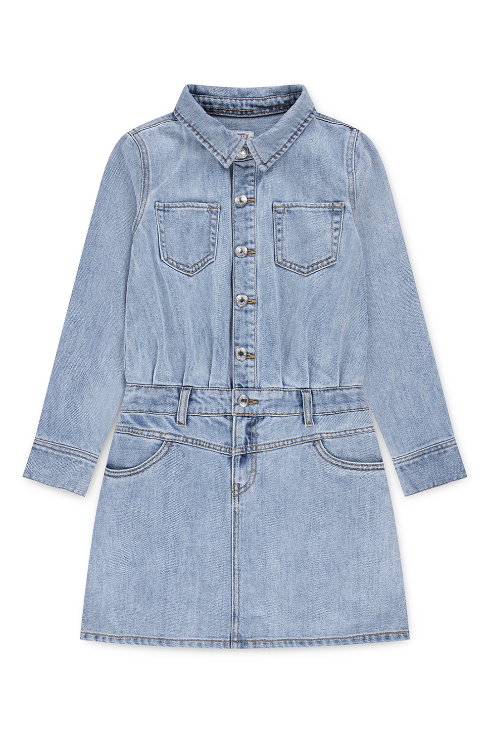 Levi's, Rochie 2-in-1 din denim, Albastru deschis, 158 CM