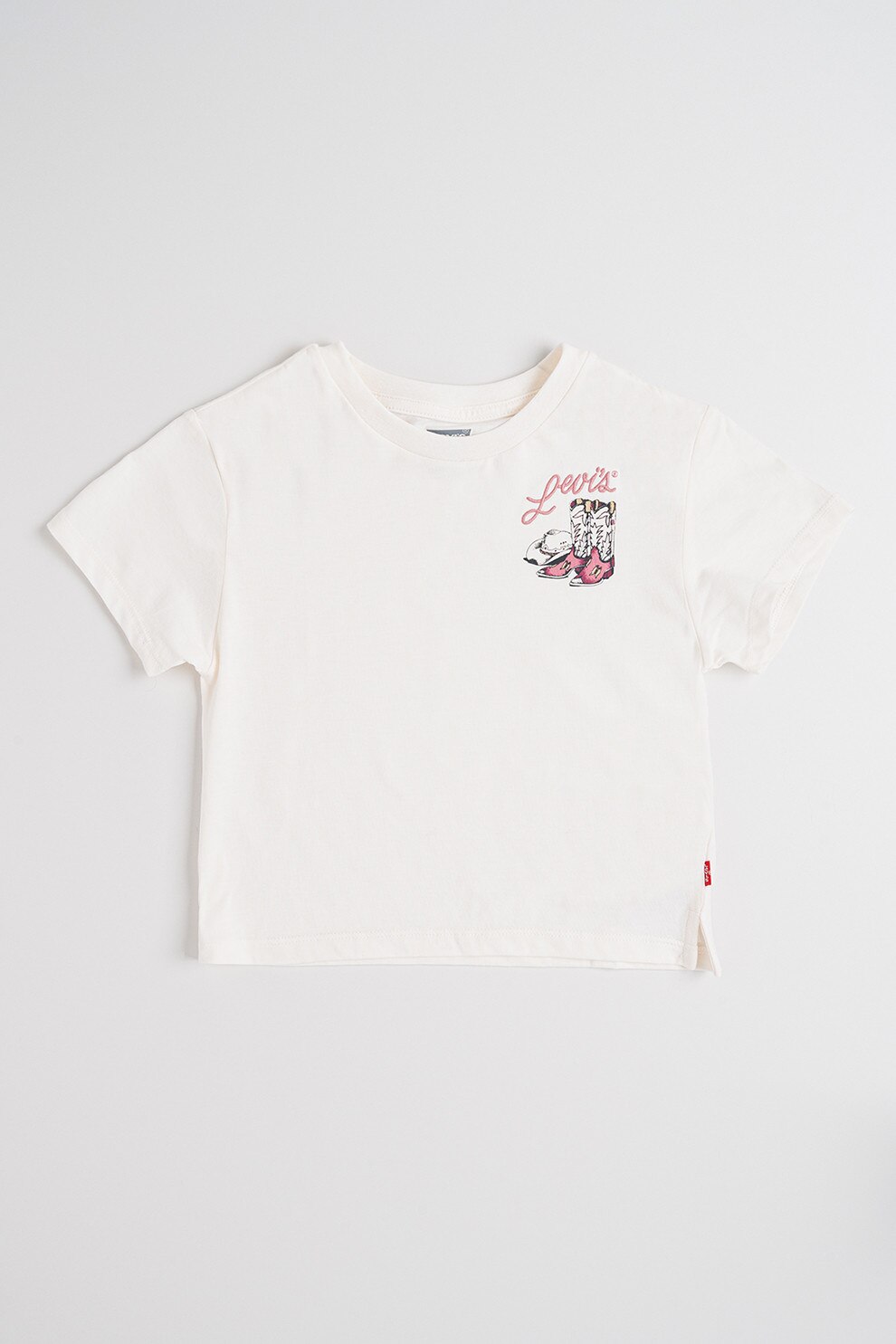 Levi's, Tricou din amrestec de bumbac cu design grafic, Crem, 128 CM