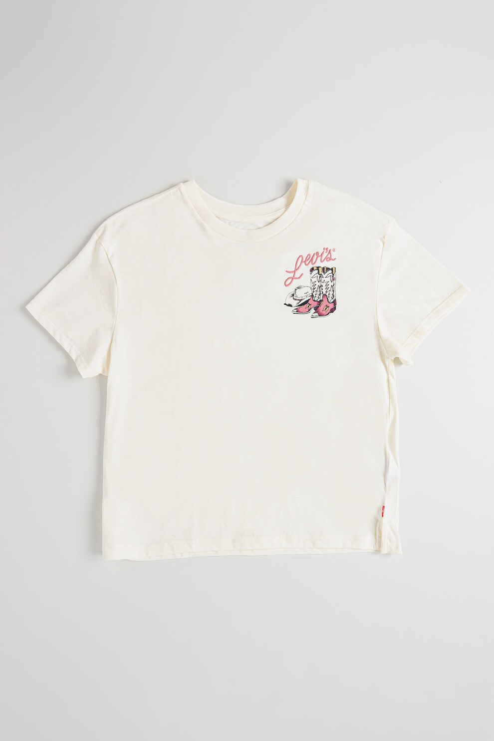 Levi's, Tricou cu logo brodat, Violet, Alb murdar, 140 CM