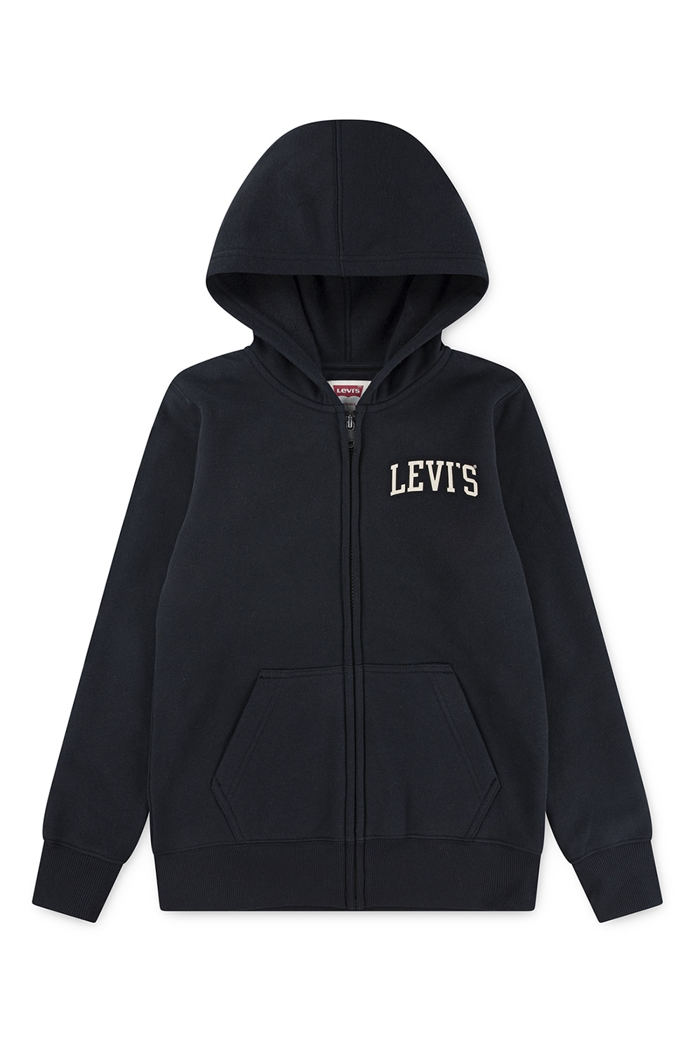 Levi's, Hanorac cu imprimeu logo, Negru, Rosu inchis, 128-140 CM
